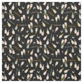 Champagneviering op zwart stof (Swatch)