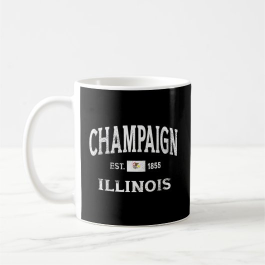 Champaign Illinois Il State Throwback Athletic Koffiemok (Links)