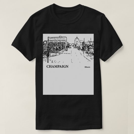 Champaign Illinois TShirt 3 (Design voorkant)