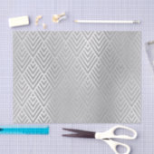 Champaign Silver Gray Metallic Chevron Art Deco Tissuepapier (Craft)
