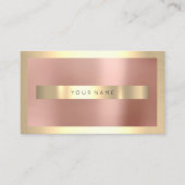 Champaigne Gold Lijst Blush Roos Gold Minimal Visitekaartje (Voorkant)