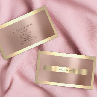 Champaigne Gold Lijst Blush Roos Gold Minimal Visitekaartje