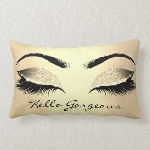 Champaigne Gold Makeup Lashes Hallo Kussen