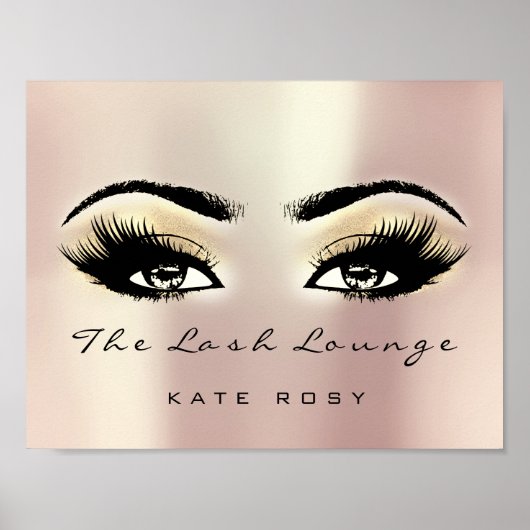 Champaigne Name Makeup Artist Beauty Studio Lashes Poster (Voorkant)