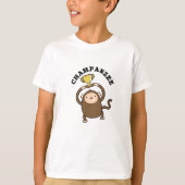 Champanzee Funny Champion Chimpanzee Pun T-shirt (Voorkant)