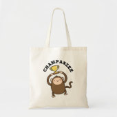 Champanzee Funny Champion Chimpanzee Pun Tote Bag (Voorkant)