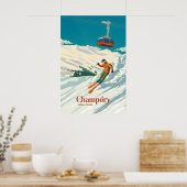 Champery Ski Resort Travel Poster (Cuisine)