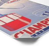 Champery Zwitserland Ski Poster (Hoek)