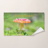 Champignon de saison automne photo vert rouge avec (Serviette à main)