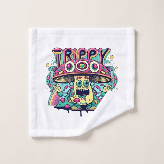 Champignon Heureux Tripant (Gant de toilette)