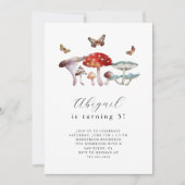 Champignon rustique Woodland Invitation de fête d' (Devant)