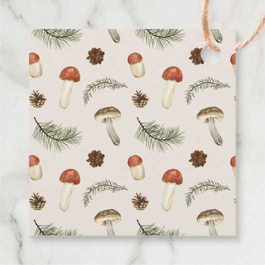 Champignonbloemige bijenworm Baby shower Bedankjes Labels (Achterkant)