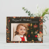 Champignonbos Warm Wishes Feestdagenkaart (Staand voorkant)