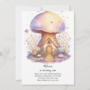 Champignons 1er anniversaire Invitation