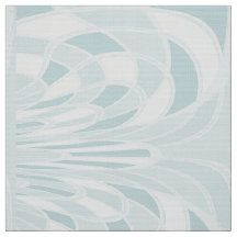 Champignons, Abstrait - Aqua - Tissu