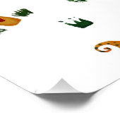 Champignons avec coeur Poster Papier (Semi-Gloss) (Coin)