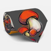 Champignons avec cravate arrière - plan gris (Roulé)