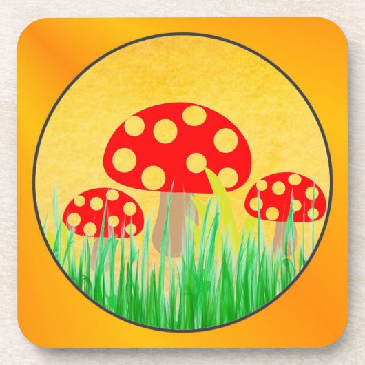 Champignons Boire Dessous de verre (Devant)