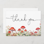 Champignons Carte de remerciements de bois (Devant / Derrière)