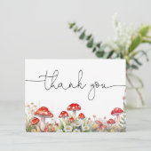 Champignons Carte de remerciements de bois (Debout devant)