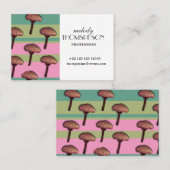 Champignons, Carte de visite à rayures (Devant / Derrière)