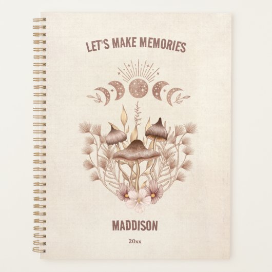 Champignons célestes magiques Lune Boho (Devant)