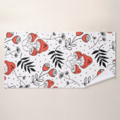 Champignons champignons sans couture vintage motif (Serviette de bain)