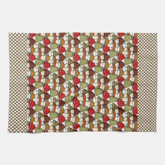 Champignons Conception Cuisine Serviette (Horizontal)