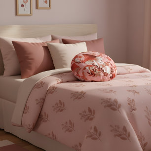 Champignons Coussin rond rose et rouge