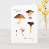 Champignons dans les Cartes de voeux aquarelle (Fleur jaune)