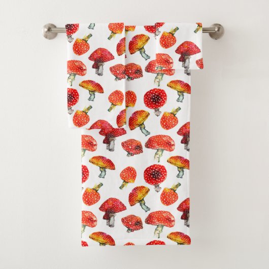 Champignons d'aquarelle motif de chute (En situation)