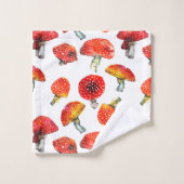 Champignons d'aquarelle motif de chute (Gant de toilette)