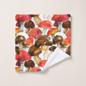 Champignons d'aquarelle motif de chute (Gant de toilette)