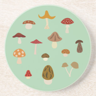Champignons d'automne Dessous de verre en grès