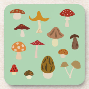 Champignons d'automne Dessous de verre en plastiqu