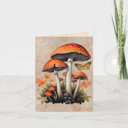 Champignons de la forêt automnale orange