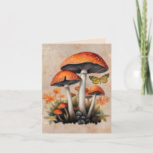 Champignons de la forêt automnale orange