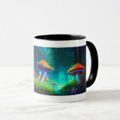 Champignons de néon : Conception de Mug de lumière (Devant droit)