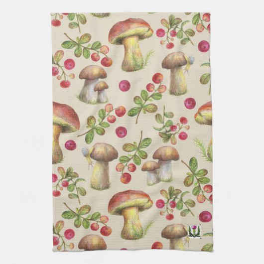 Champignons de rustres de pays et serviette 53086 (Vertical)
