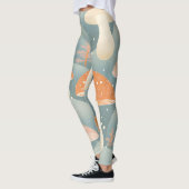 Champignons d'hiver Imprimer Leggings en couleurs  (Gauche)