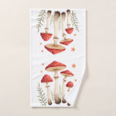 Champignons et éléments botaniques de l'Agaric de (Serviette à main)