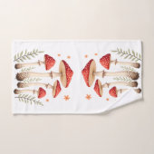 Champignons et éléments botaniques de l'Agaric de (Serviette à main)