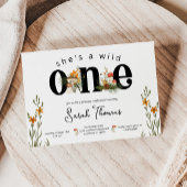 Champignons et fleurs sauvages Invitation d'annive