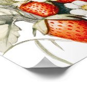 Champignons et fraises Affiche de bienvenue d'anni (Coin)