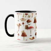 Champignons et insectes Aquarelle Bois Mug (Gauche)