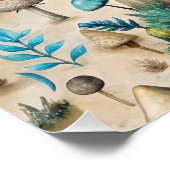 Champignons Fairyland Baby shower Affiche de bienv (Coin)