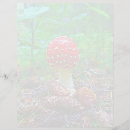 Champignons - Feuille de papier à lettres de 8,5 p (Devant)