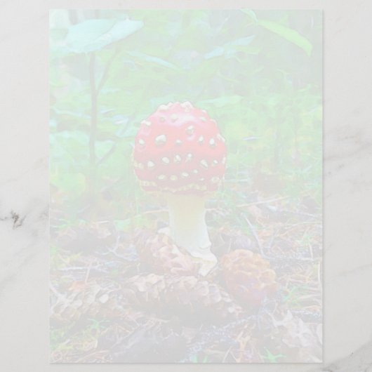 Champignons - Feuille de papier à lettres de 8,5 p (Dos)