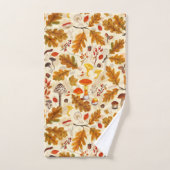 Champignons forestiers et flore d'automne à la crè (Serviette à main)