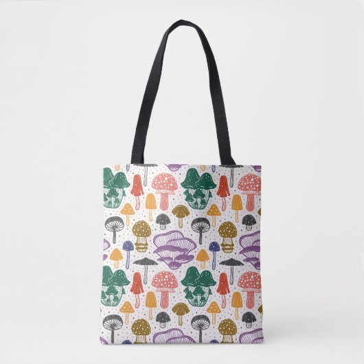 Champignons forestiers. Motif, texture, sac (Devant)